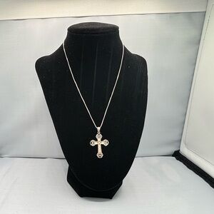 Silver Cross Pendant Necklace
